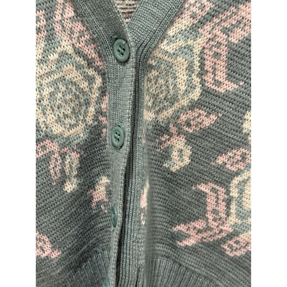 Miss Pendleton Wool Floral Pattern Button-Up Crop… - image 4